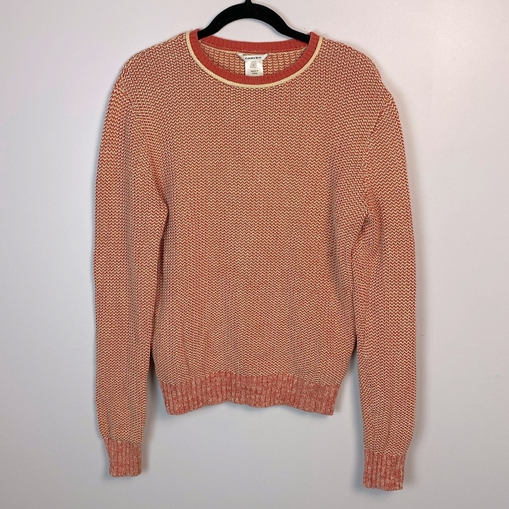 Carven 100% cotton knit sweater size large